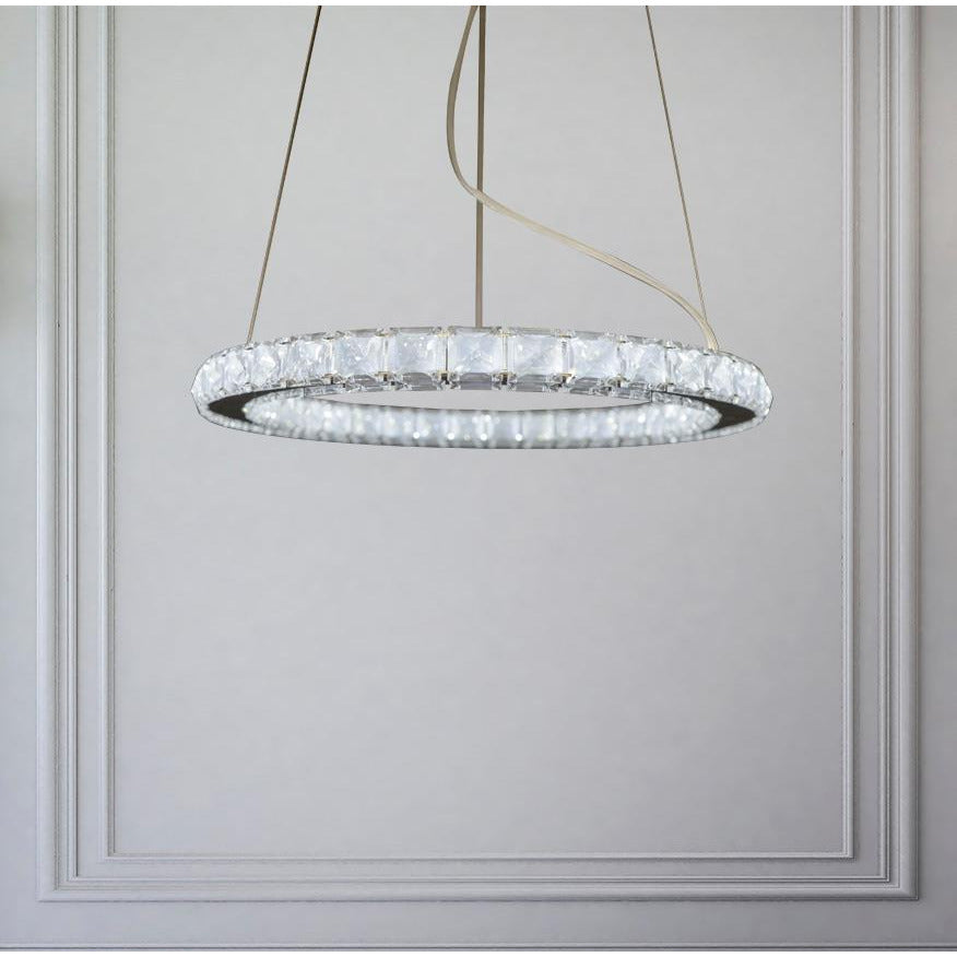 LAMP. LED COLGANTE CRISTAL CIRCLE 9W 6500K 120-240V