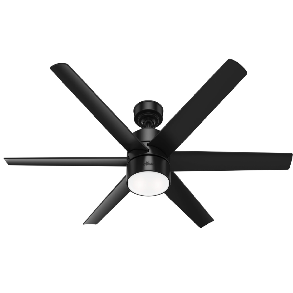 VENTILADOR LED TECHO INVERTER SOLARIA 60" NEGRO HUNTER (EXTERIOR)