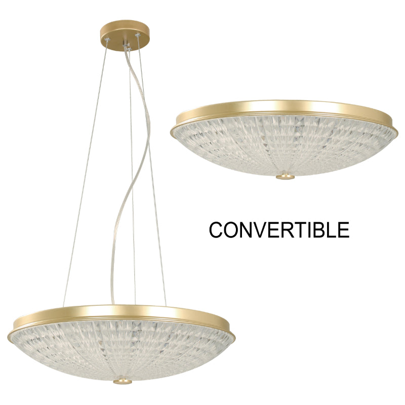LAMP. LED COLGANTE DORADO 36W 100-240V 3000K/4000K/6500K CONVERTIBLE