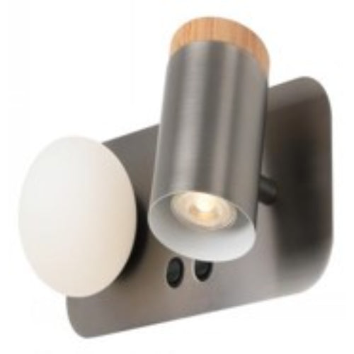 LAMP. DE PARED NIQUEL SATINADO GU10 5W