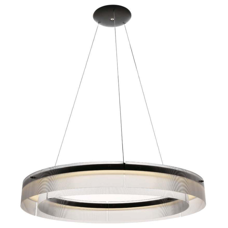 LAMP. LED COLGANTE NEGRO 1L 58W 100-240V 3000K