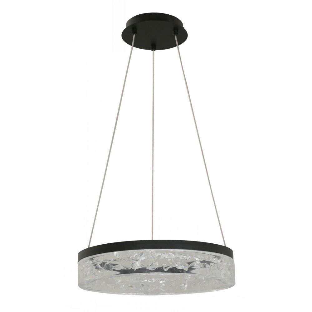 LAMP. LED COLGANTE NEGRO 20W 100-240V 3000K