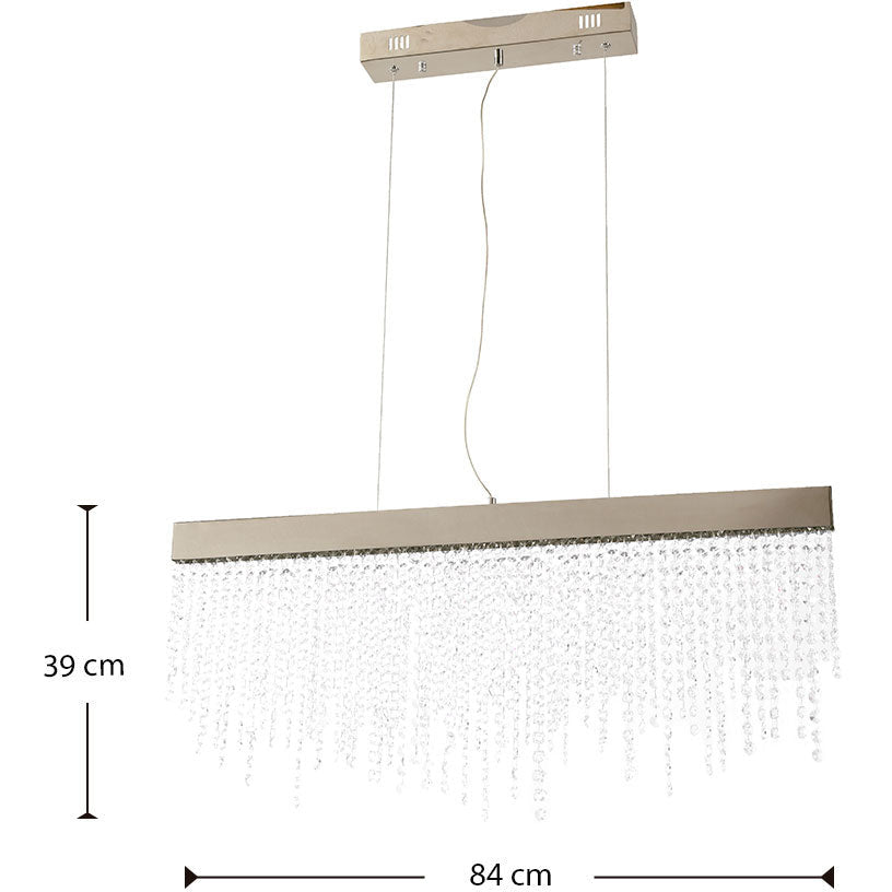 LAMP. LED COLGANTE CROMO 1L 24W 100-265V 3000K
