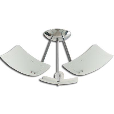 LAMP. TECHO CROMO 3L E27 60W