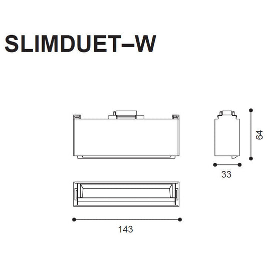 Lámpara Led Reflector Slim Negro 1L 11W 24V 3000K