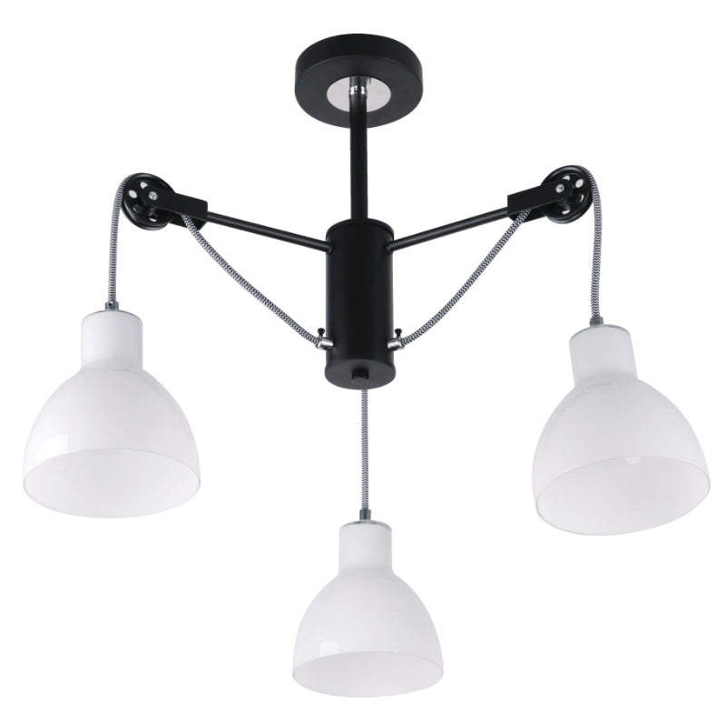 Lámpara Techo Negro 3L E27 60W
