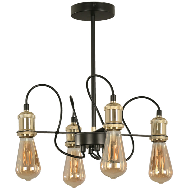 Lámpara Colgante Negro 4L E27 40W