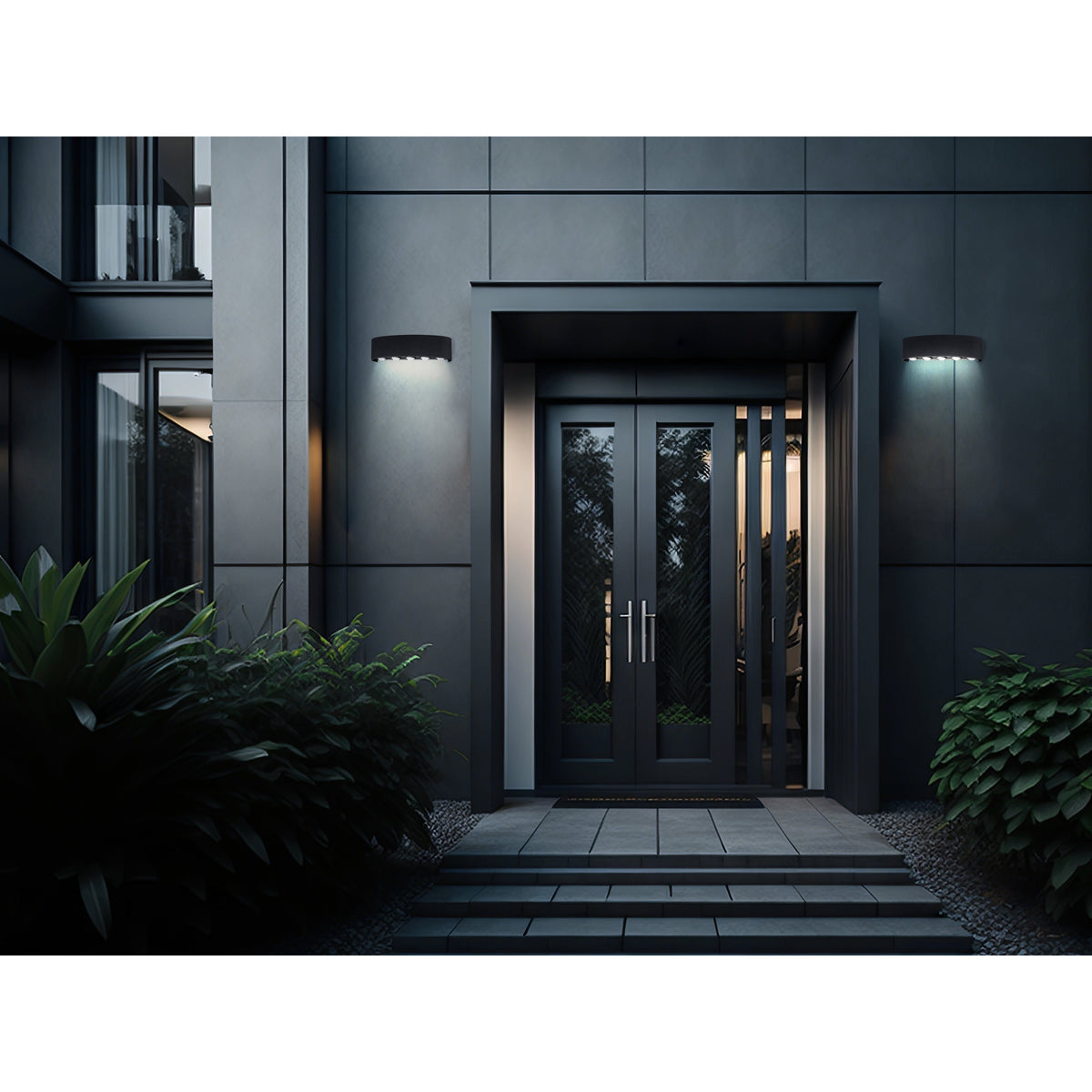 LAMP. LED PARED NEGRO 1L 9W 100-240V 3000K