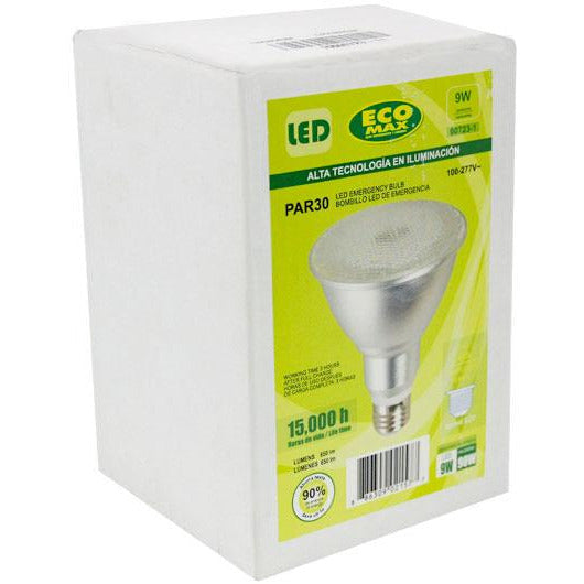 BOMBILLO LED DE EMERGENCIA PAR 30 E27 9W 100-277V 3000K