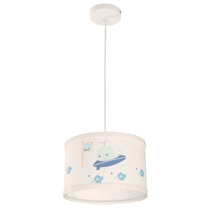 LAMP. COLGANTE BLANCO Y MULTICOLOR KIDDY 1L E27 9W