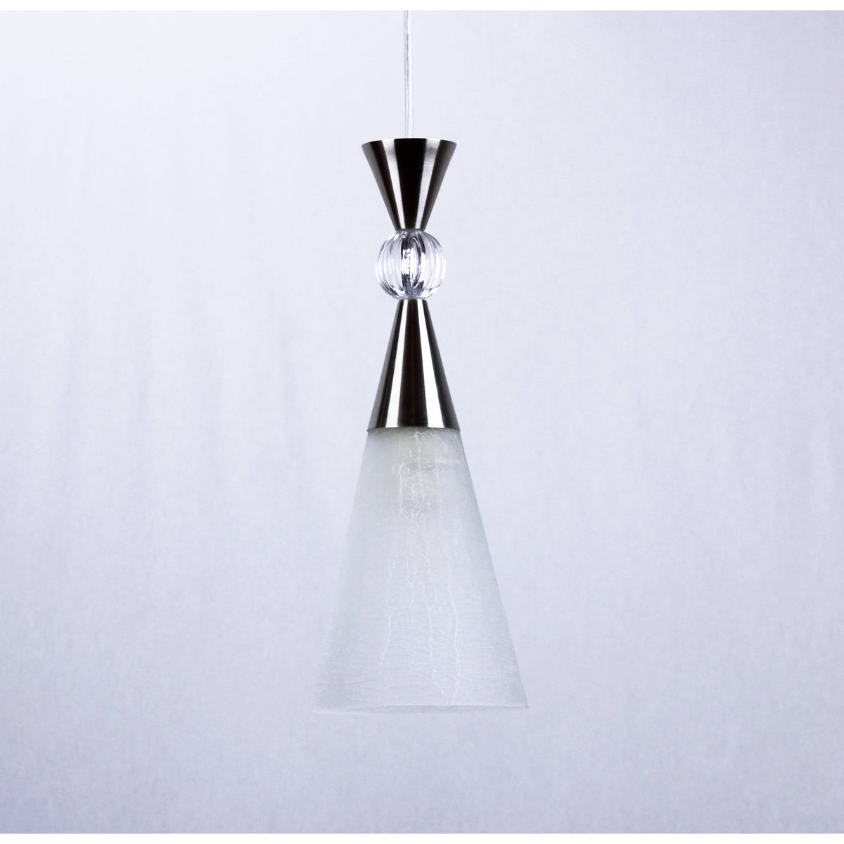 LAMP. COLGANTE NÍQUEL SATINADO 1L E27 60W