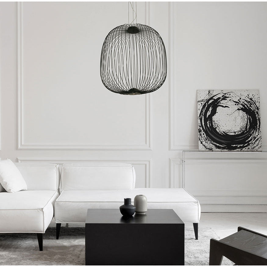 LAMP. COLGANTE NEGRO 1L GU10 50W