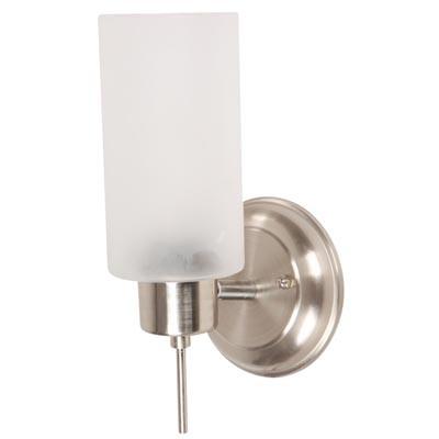 LAMP. PARED NÍQUEL SATINADO 1L E27 60W
