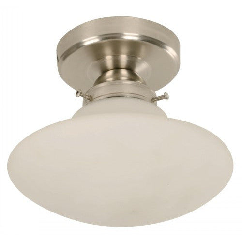 LAMP. TECHO NÍQUEL CEPILLADO 1L E27 40W