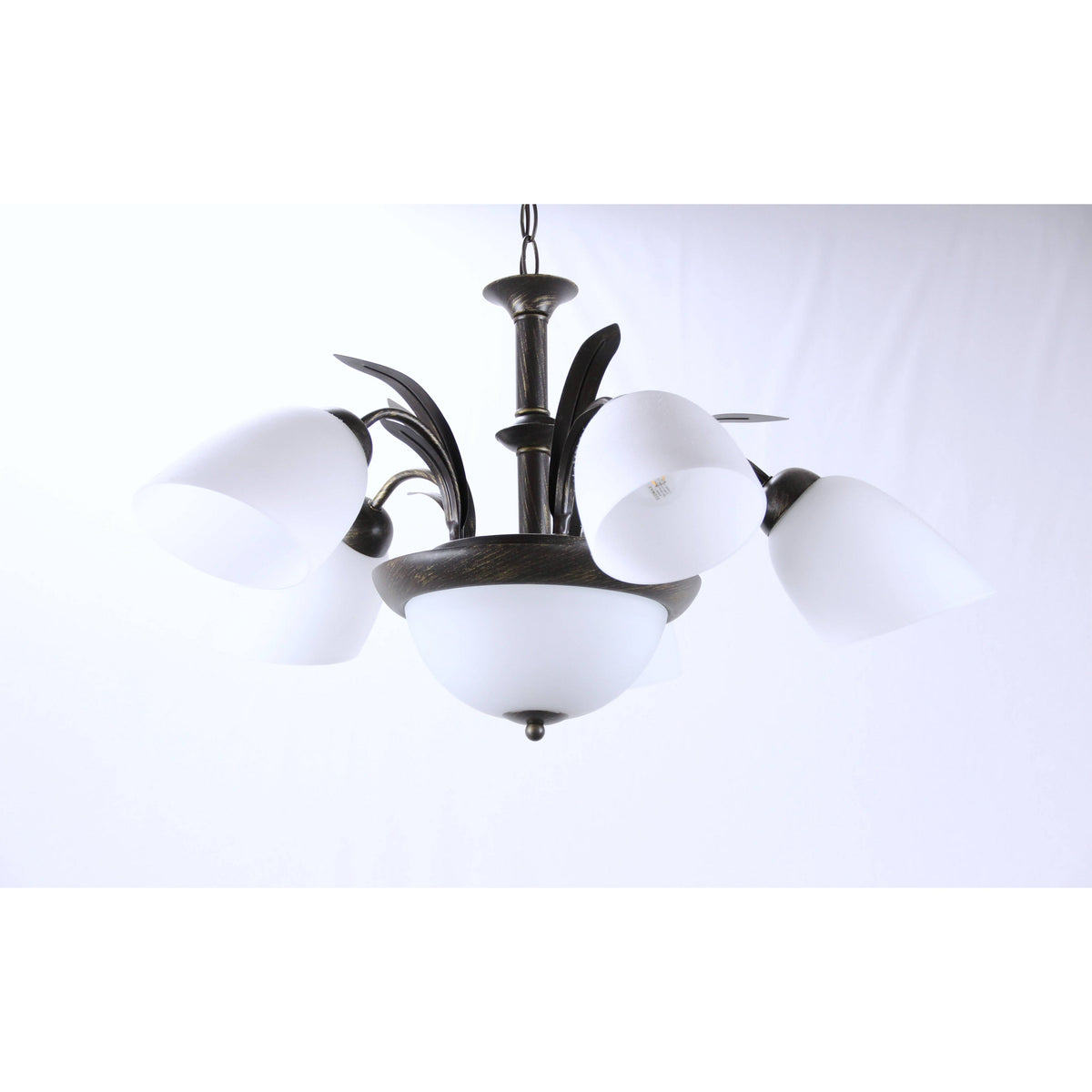 LAMP. TECHO BRONCE ANTIGUO 7L E27 60W