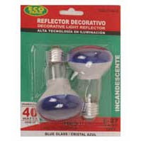 BOMBILLO INCANDESCENTE R63 E27 40W AZUL TWIN PACK