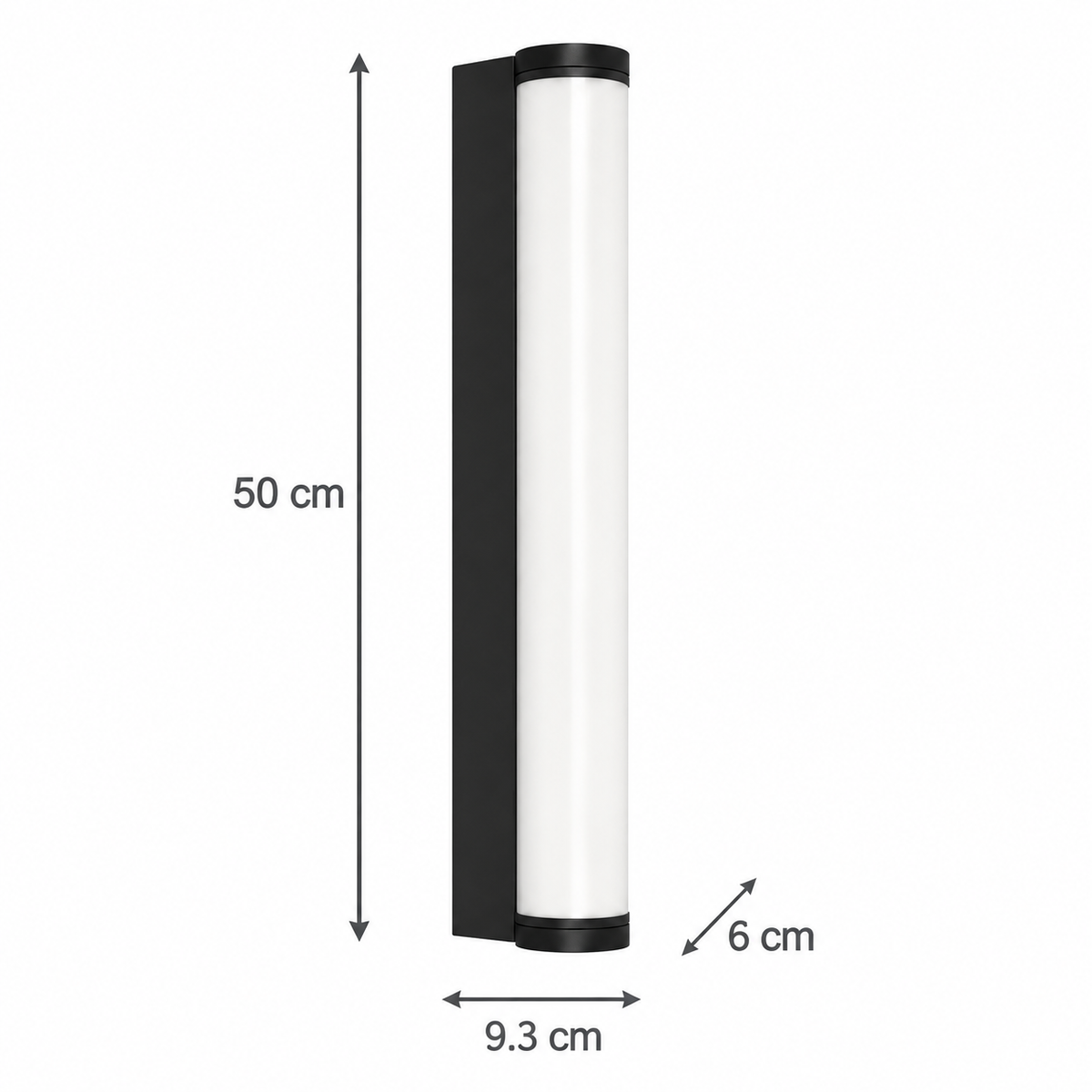 LAMP. LED DE PARED NEGRO PARA EXTERIOR 100-240V 16W