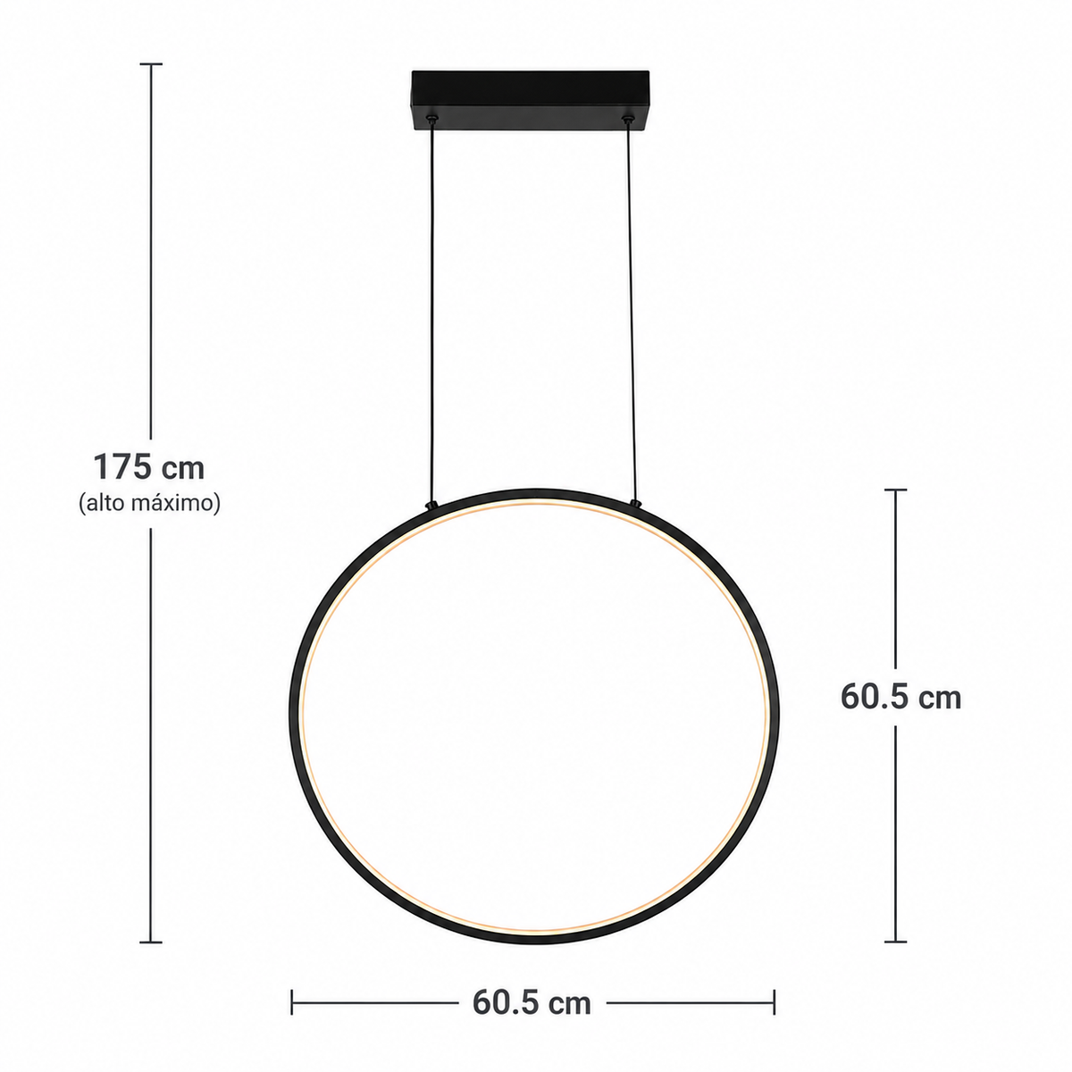 Lámpara LED Colgante Negro y Blanco 35W 4000K