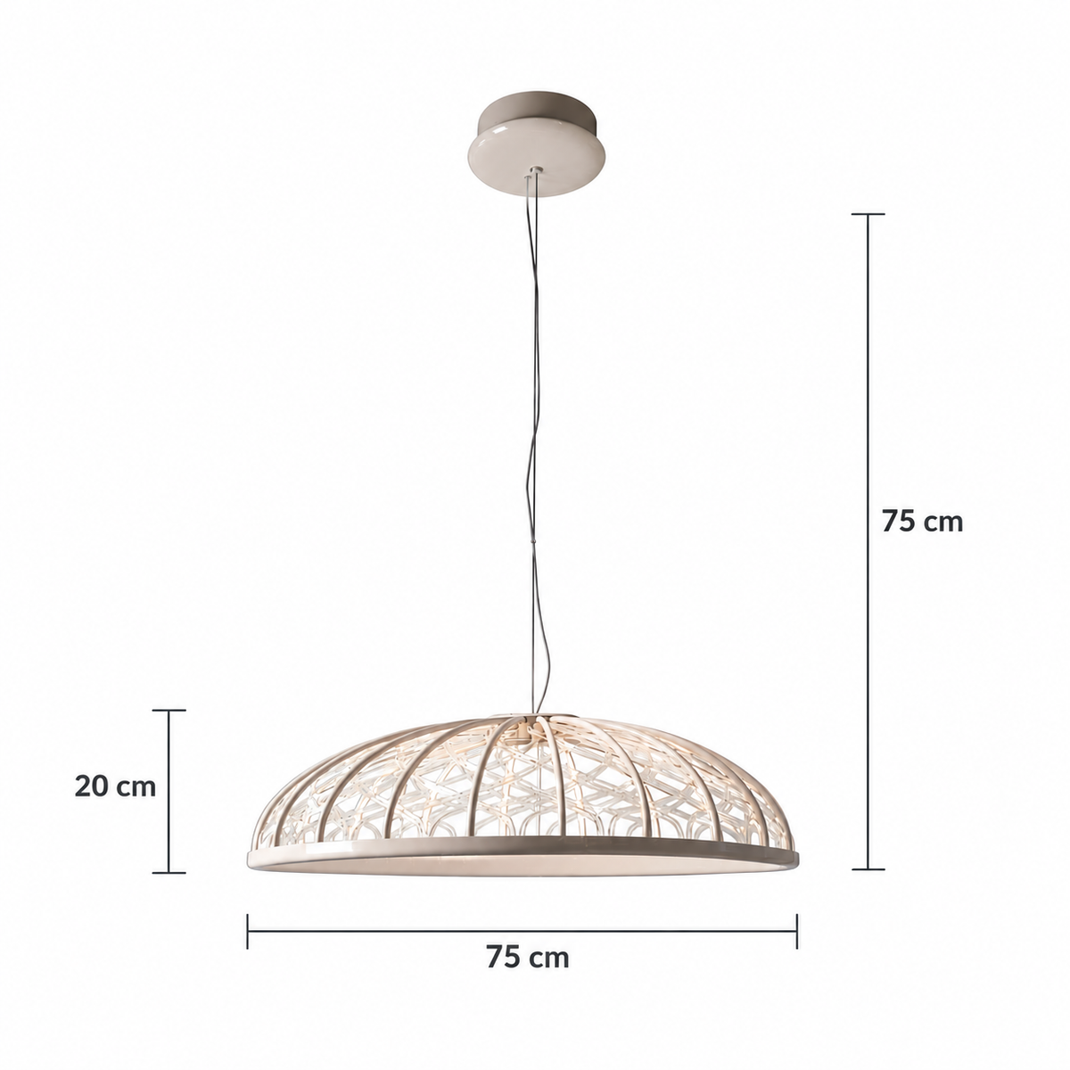 LAMP. LED COLGANTE ACAB. MARFIL 50W 100-240V 3000K