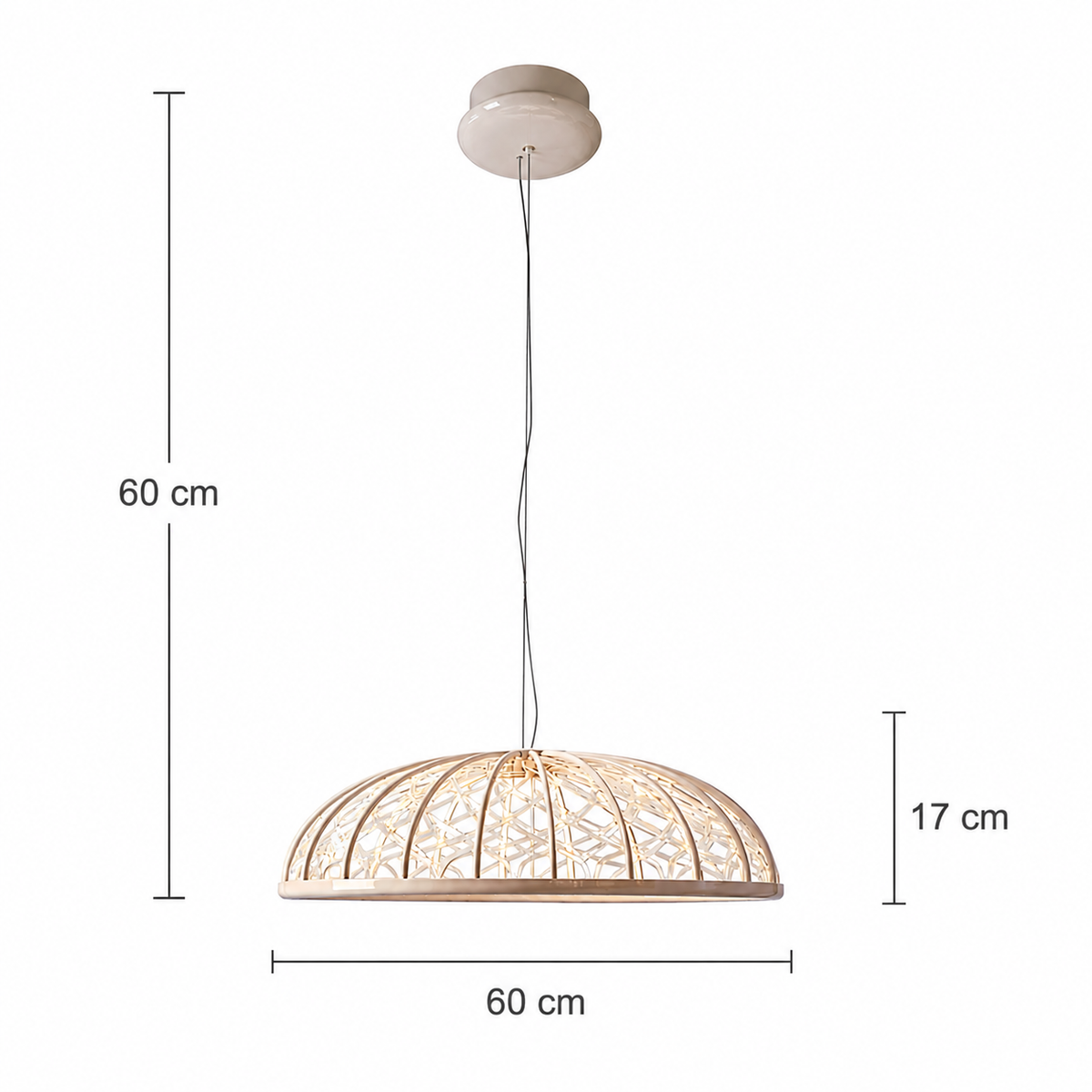 LAMP. LED COLGANTE ACAB. MARFIL 35W 100-240V 3000K