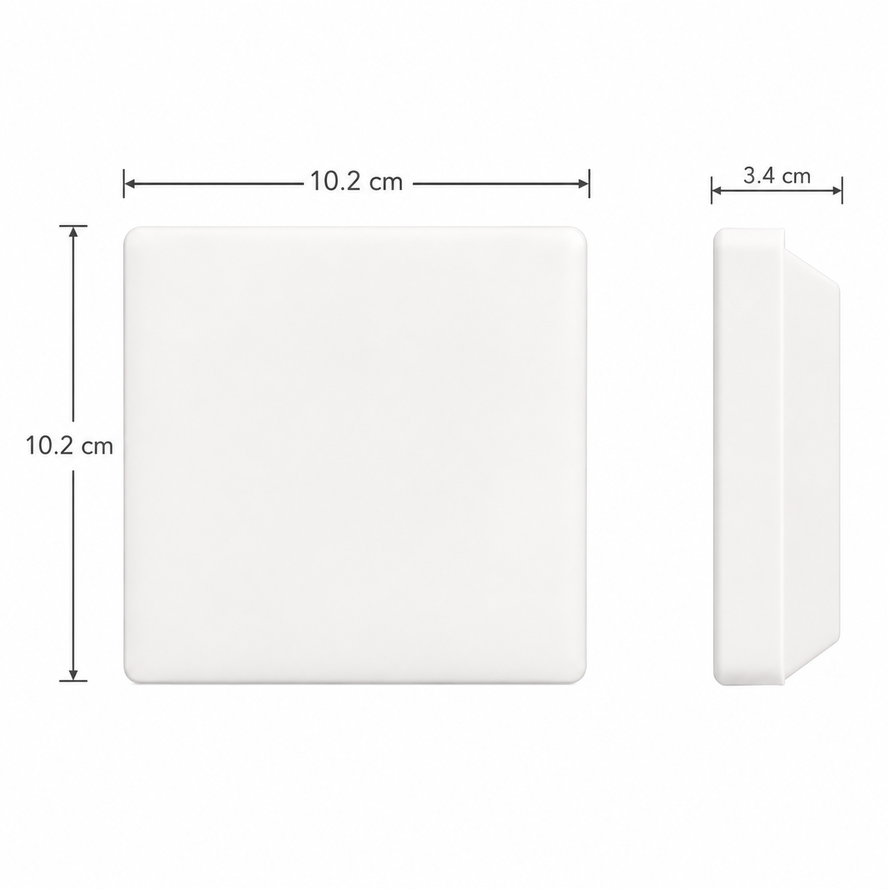 Lámpara LED de Techo Blanca Cuadrada 12W 6500K Luz Fría 100-240V