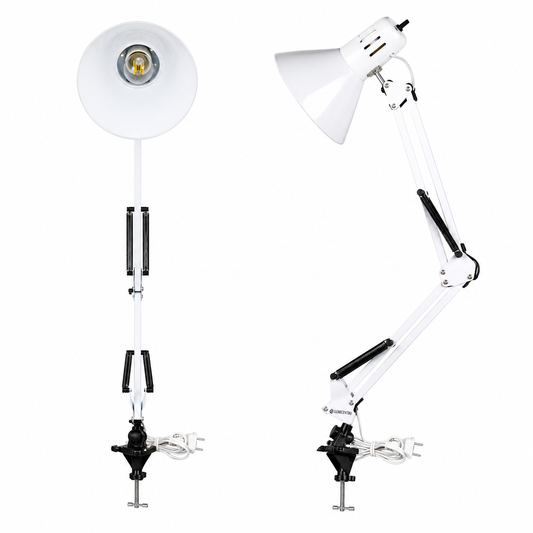 LAMP. ESCRITORIO DE BRAZO FLEXIBLE BLANCO 1L E27 60W