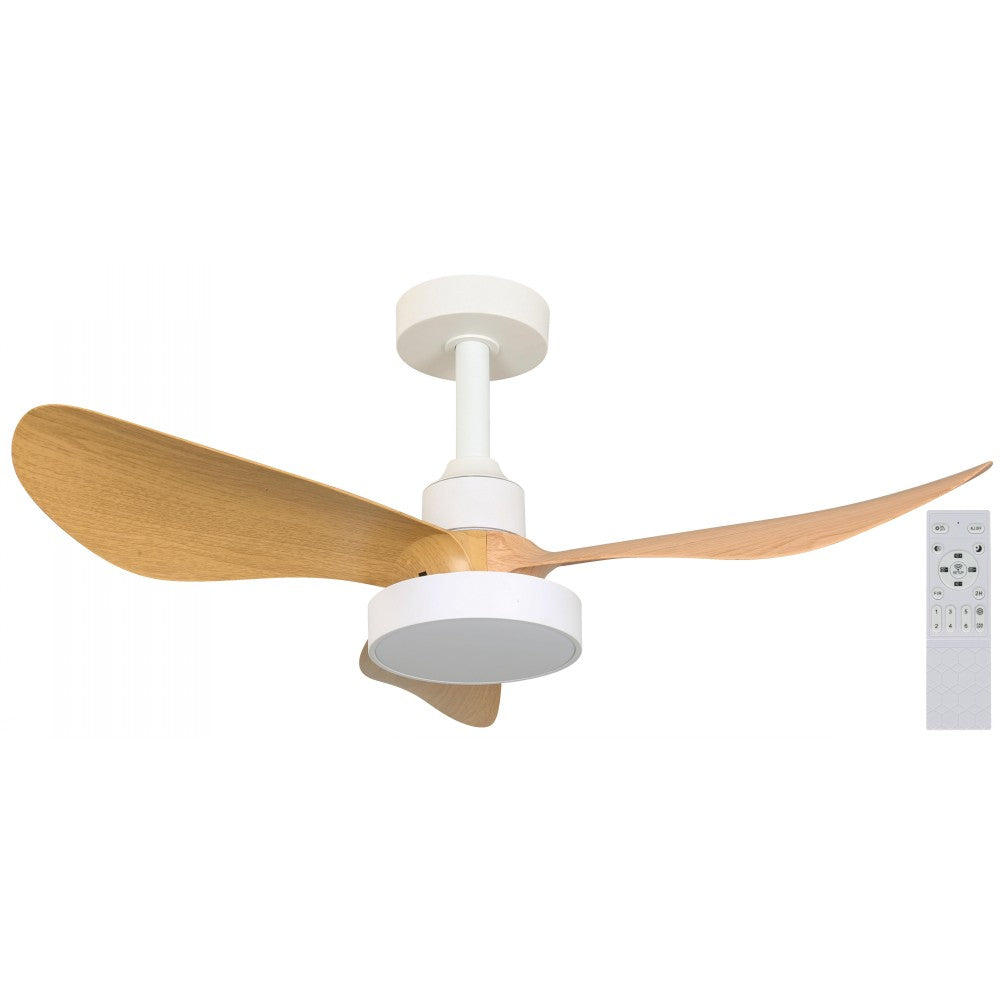 VENTILADOR LED TECHO BLANCO ACAB. NATURAL DC 32" 25W 3000K-65000K C/R