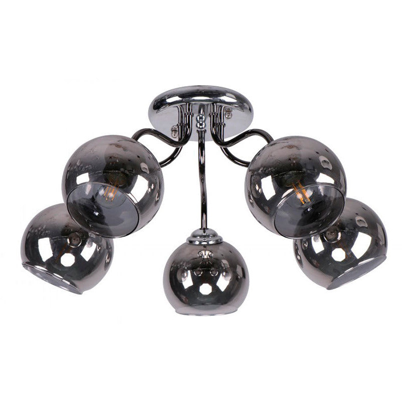 Lámpara Techo Cromo 5L E27 40W