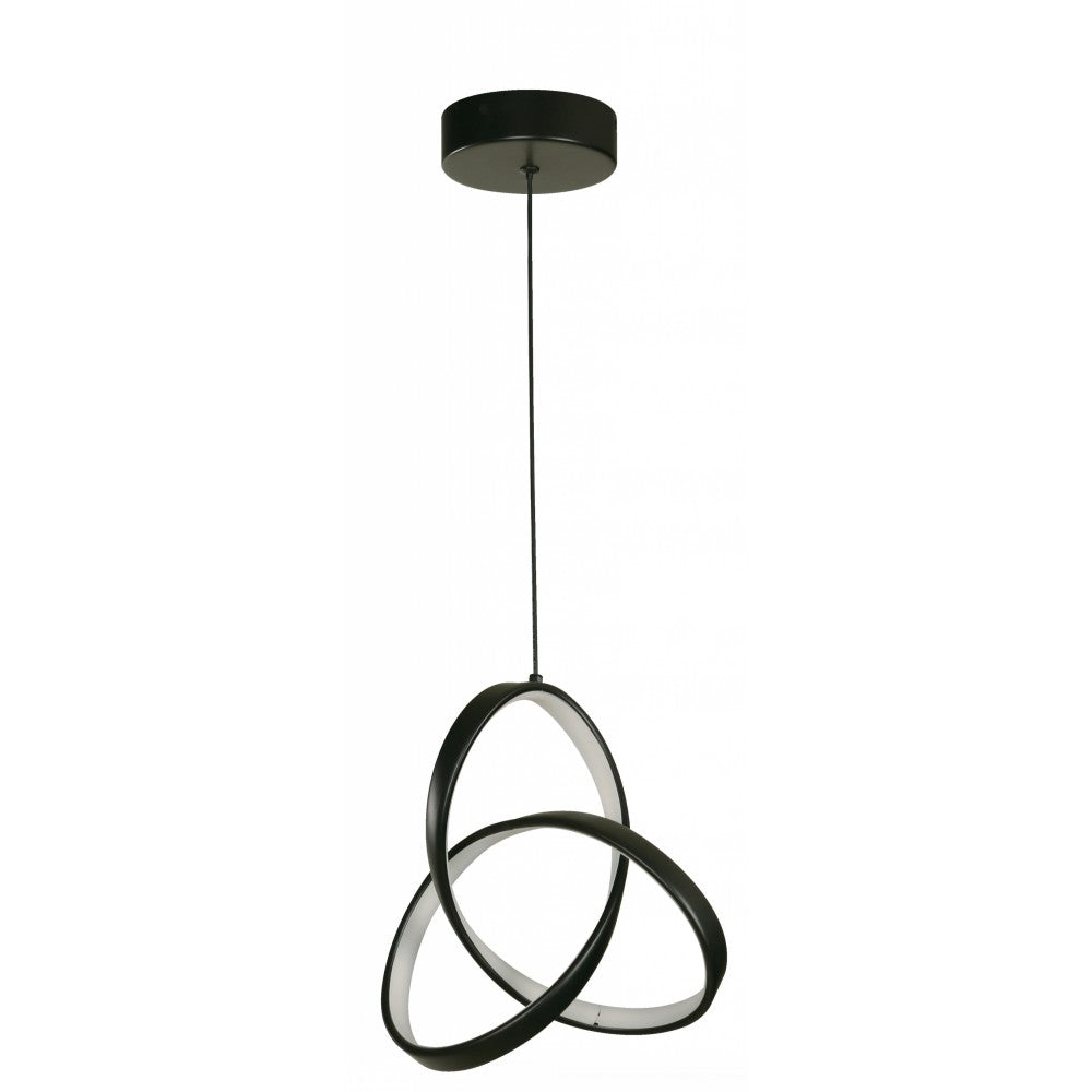 LAMP. LED COLGANTE NEGRO 12W 100-240V 3000K