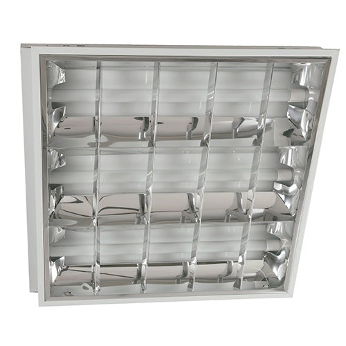 LAMP. TECHO BLANCO Y CROMO 3L G13