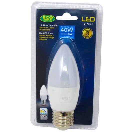 BOMBILLO LED TORPEDO E27 5W 85-265V 6500K
