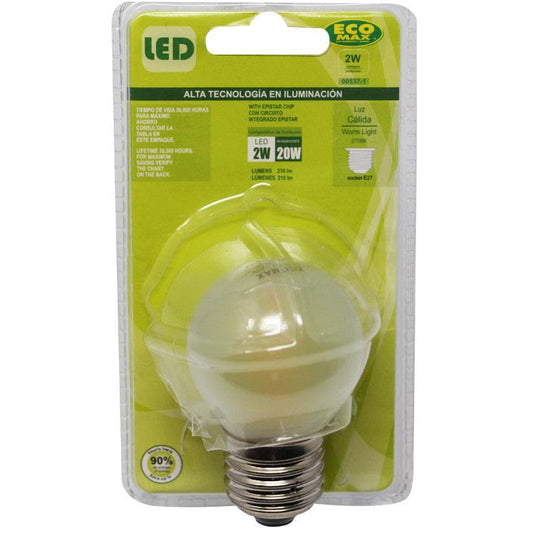 BOMBILLO LED FILAMENTO G45 E27 2W 120V 2700K