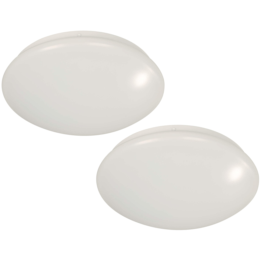 LAMP. LED TECHO BLANCO 12W 100-240V 6000K 2 PIEZAS
