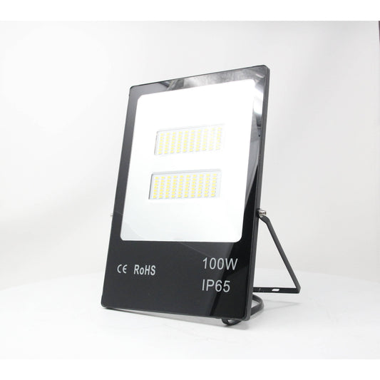 LAMP. LED EXT. REFLECTORA NEGRO 100W 110-240V 3000K (SLIM)
