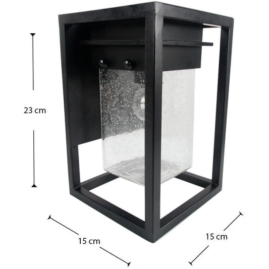 Lámpara Exterior Pared Negro 1L E27 40W