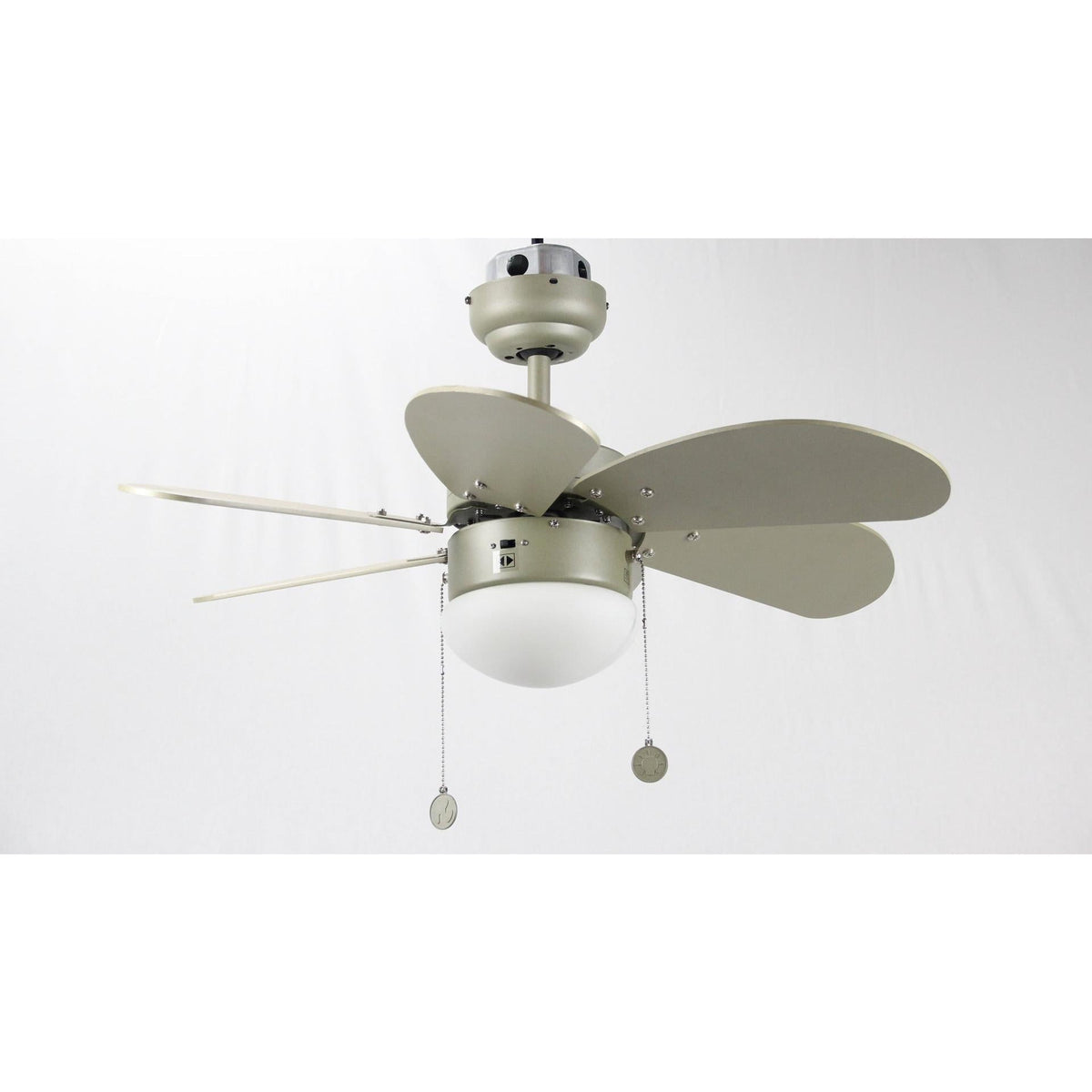 VENT. TECHO 32" PLATA CHAMPAN 1L E27 60W