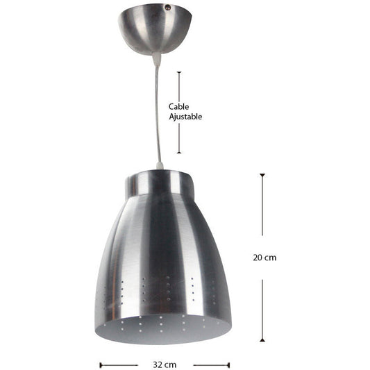LAMP. COLGANTE CROMO 1L E27 60W