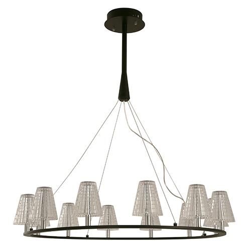 LAMP. LED COLGANTE NEGRO 28W 100-240V 3000K