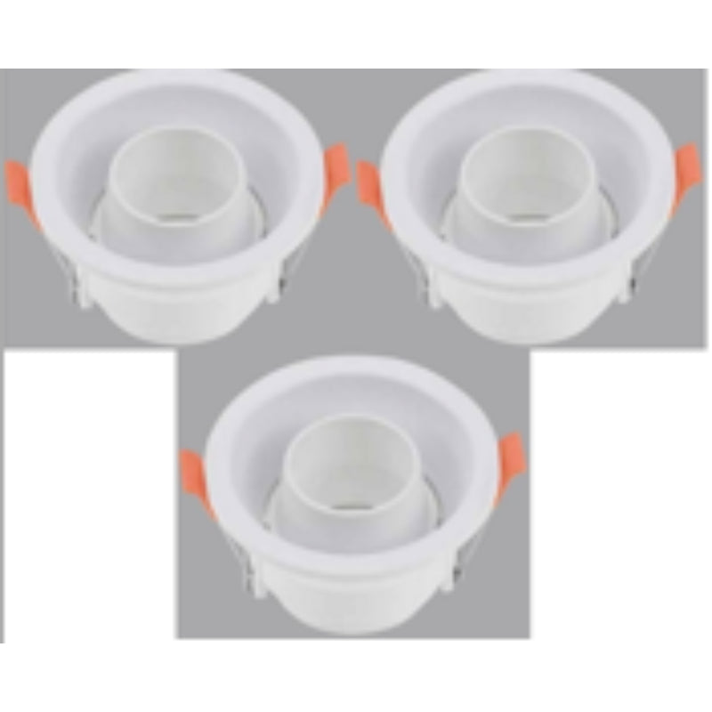 LAMP. EMPOTRABLE BLANCO 1L GU10 7W 3 PIEZAS MOVIBLE