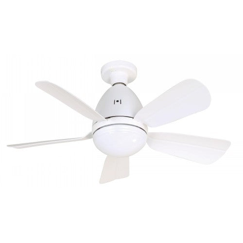 VENTILADOR LED TECHO E27 BLANCO 16" DC 12W 100-240V 3000-6000K C/R