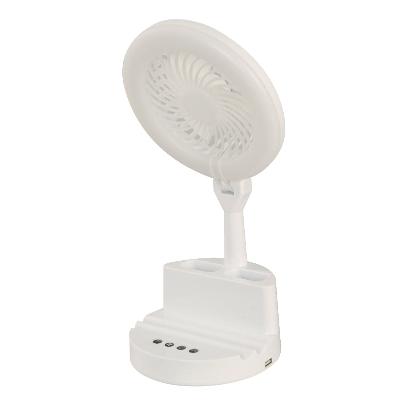 VENTILADOR LED BLANCO RECARGABLE DE MESA 6W 5V 3000K/4000K/6000K