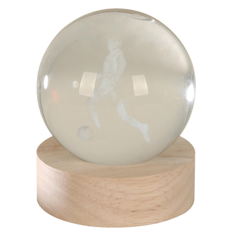LAMP. LED DE MESA BOLA DE CRISTAL TRANSPARENTE 0.15W 5V RGB