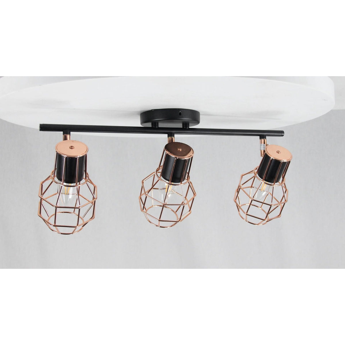 LAMP. TECHO REFLECTORA NEGRO 3L E27 60W