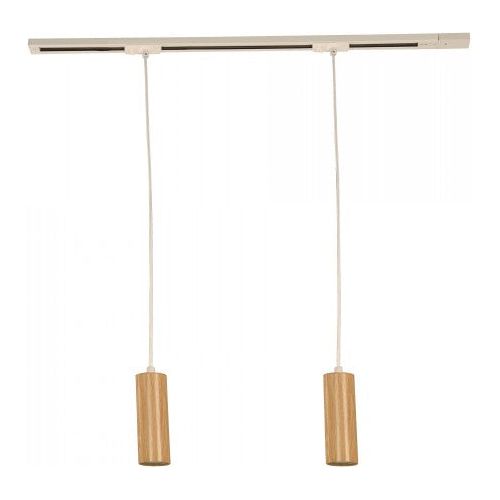 LAMP. DE RIEL 2L ACAB. MADERA SOCKET GU10 2 PIEZAS