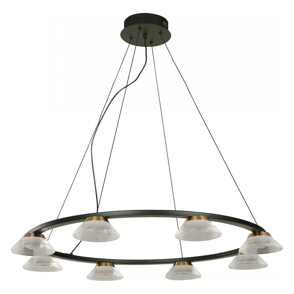 LAMP. LED COLGANTE NEGRO 30W 100-240V 3000K