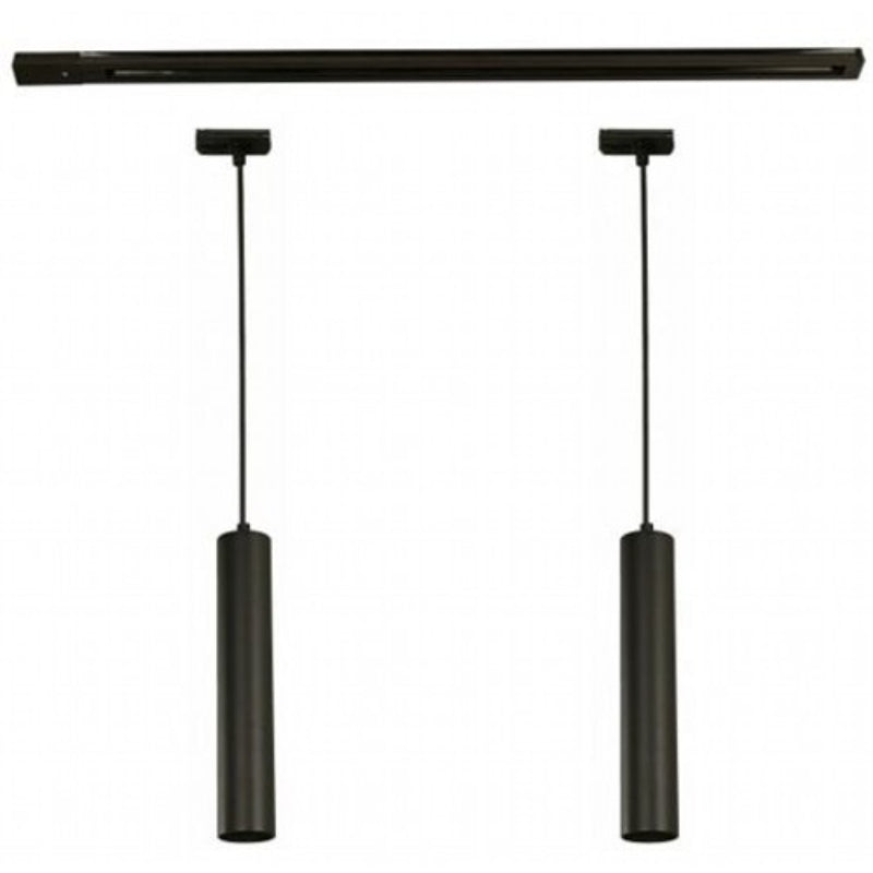 LAMP. DE RIEL NEGRO 2L SOCKET GU10 2 PIEZAS