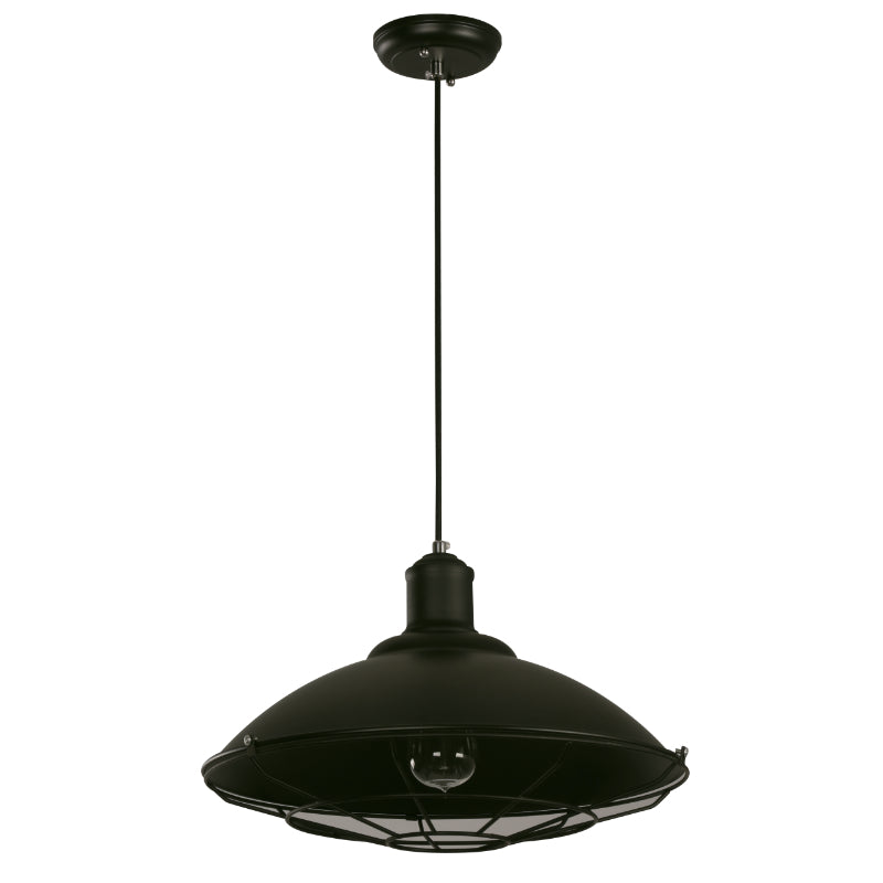 LAMP. COLGANTE NEGRO 1L E27 60W