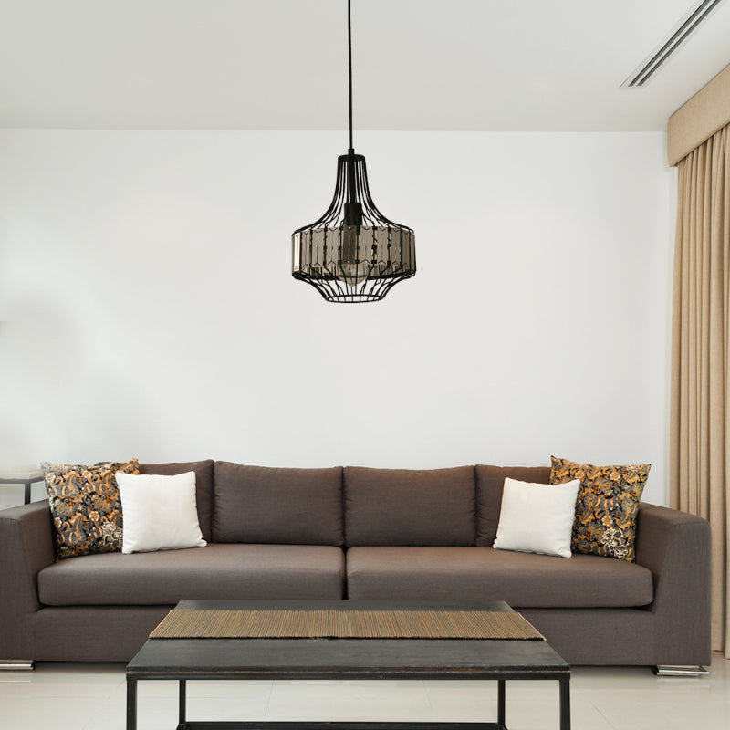 LAMP. COLGANTE NEGRO 1L E27 40W