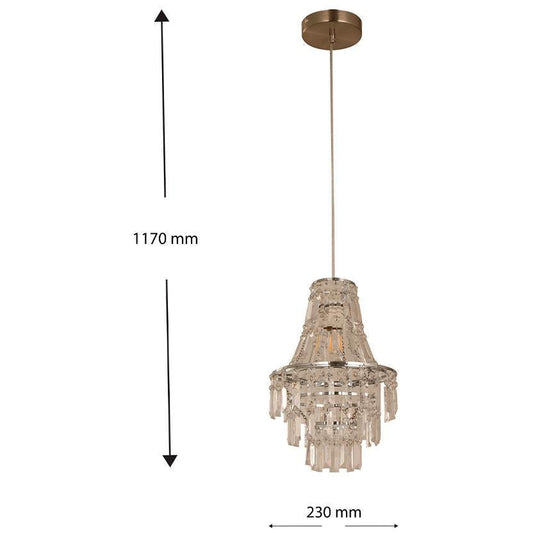Lámpara Colgante Níquel Satinado 1L E27 40W
