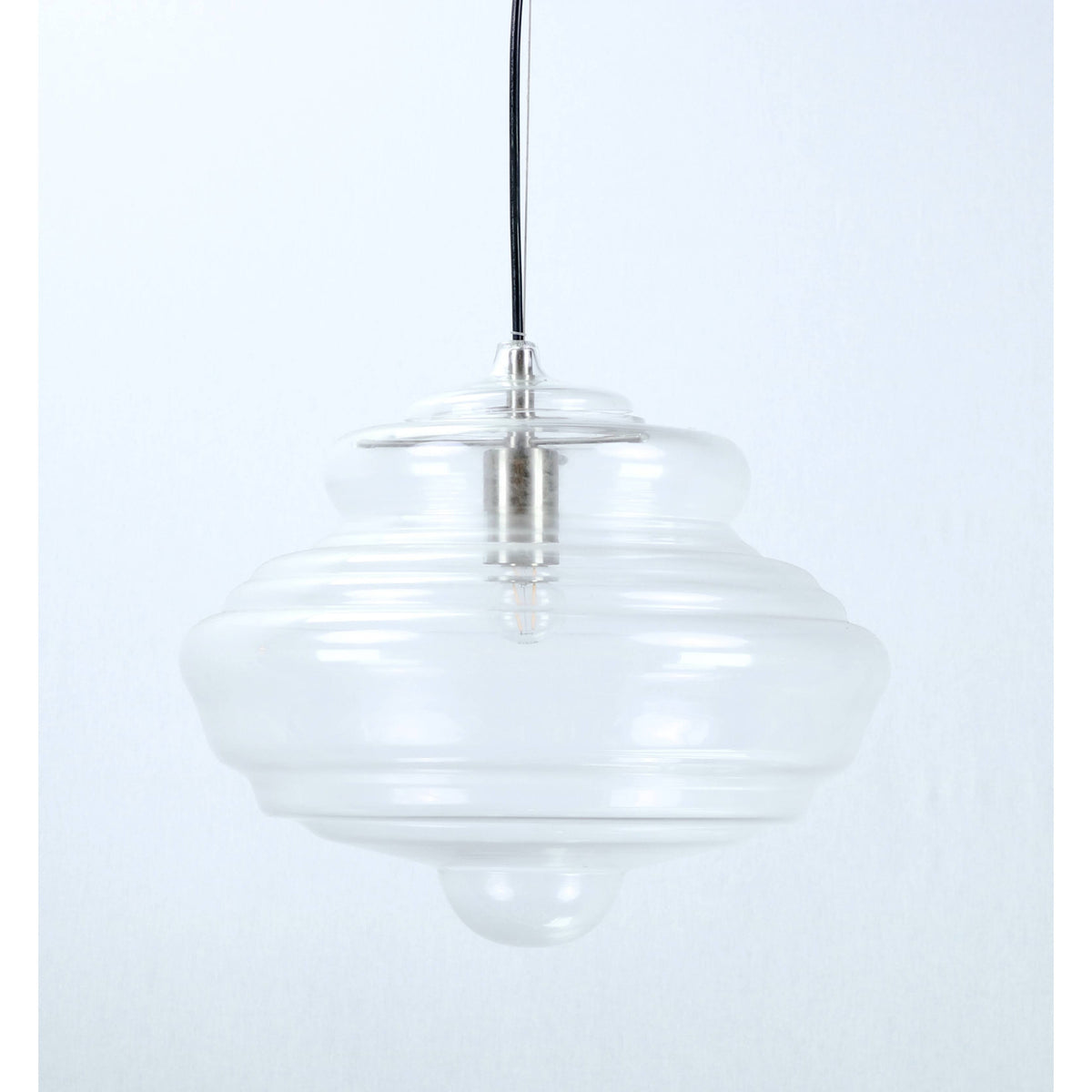 LAMP. COLGANTE NÍQUEL SATINADO 1L E27 40W